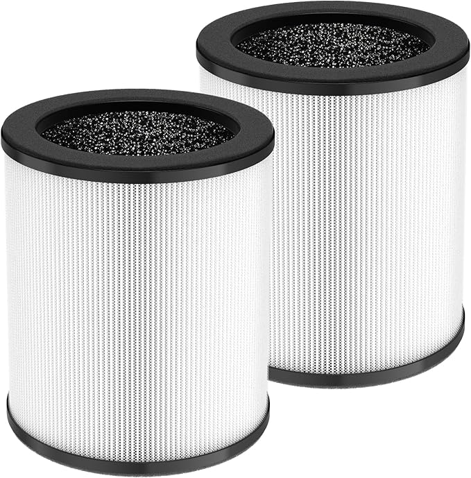 KJ80 Replacement Filter, 3-in-1 KJ80 H13 HEPA Filter High Efficiency Air Purifier Filter Replacement for Druiap KJ80 (NOT for Druiap KJ150 & NOT for Happi KJ80), Compared to part# AF3080, 2 Pack