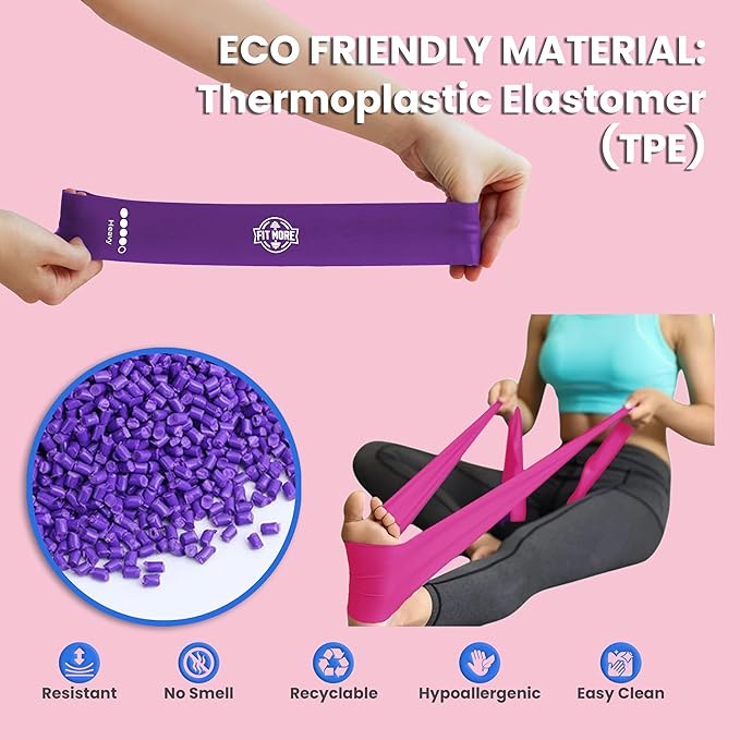 Resistance Bands for Women with Online Workouts Included - Set of Loop & Flat Bands | Ideal for Tone and Sculpt Body at Home, Pilates, Yoga or Rehab with Safe Guided Training-FlexoryFit