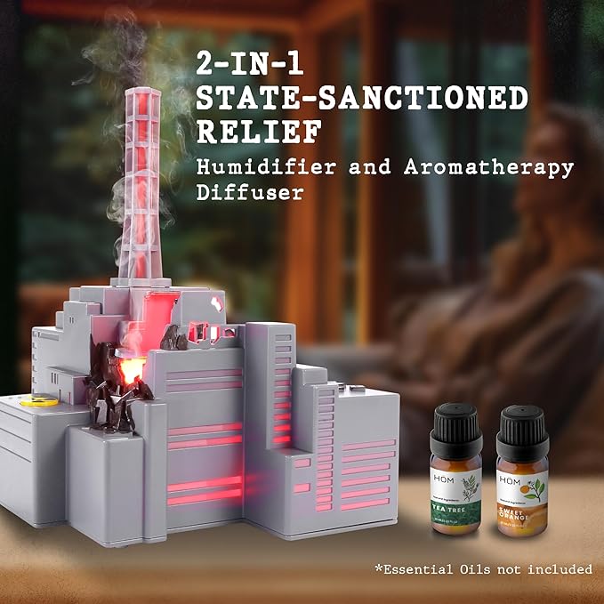 HOM Chernobyl Smart Diffuser & Humidifier – 250ML Ultrasonic Mist Machine with 7 LED Lights, App Control, Auto Shut-Off – Aromatherapy Essential Oil Diffuser for Home, Bedroom, etc. – Oil Not Included