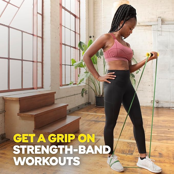 TRX Training Bandit Kit, Home Workout Resistance Band Set with Strength-Training Resistance Bands and Universal-Fit Handles for Exercise Bands-FlexoryFit
