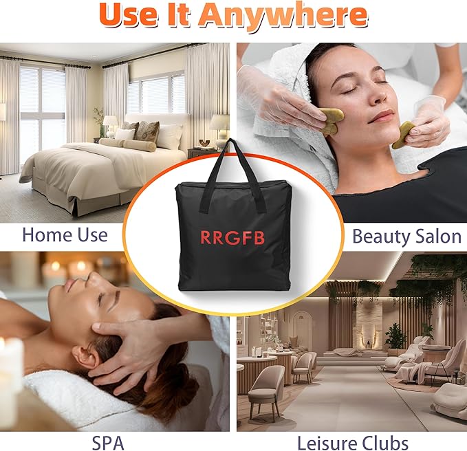 Sauna Blanket Portable, Sauna Bag for Home Use Weight Loss and Detox, 86–158℉, 20–60 Min Timer, Waterproof & Foldable – Includes Remote Control & Carrying Bag