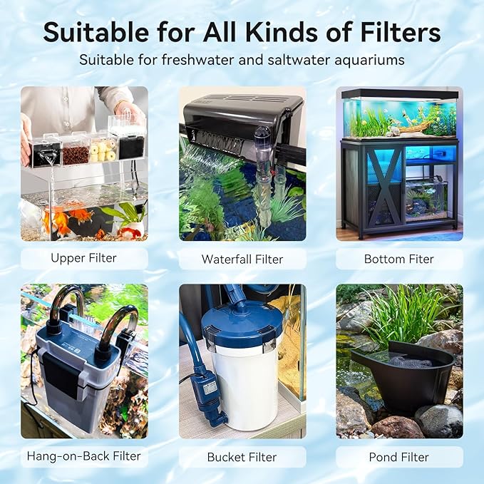 Aquarium Filter Sponge Pad, Filter Media Foam Sponges, Filter Accessories for Fish Tanks and Ponds (18.5"x18.5"x1.6", 50PPI, 2 Pack)