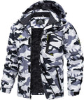 MAGCOMSEN Men's Winter Coats Water Resistant Ski Snow Jacket Warm Fleece Jacket Parka Raincoats With Multi-Pockets