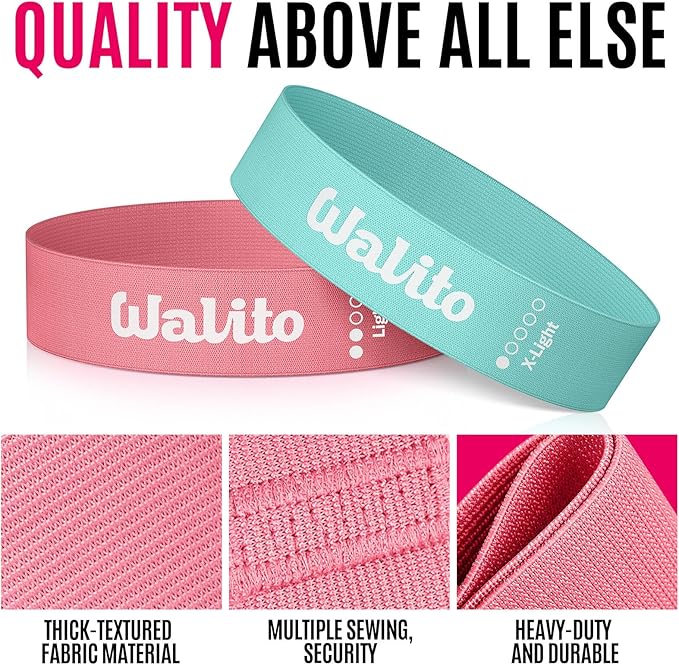 Fabric Resistance Bands for Working Out - Booty Bands for Legs -Glutes Training for Women and Men - Exercise Bands for Squats, Yoga, Physical Therapy -Home Gym Fitness-FlexoryFit