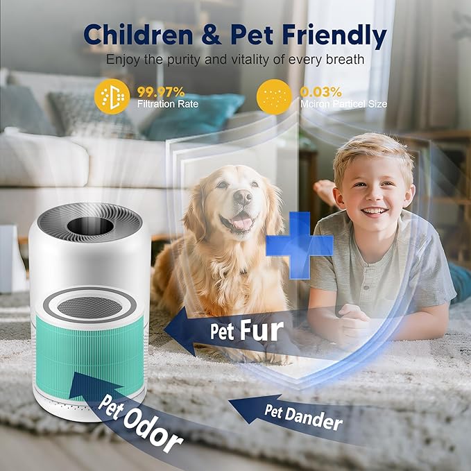 Core 300 Toxin Absorber Replacement Filter for LEVOIT Core 300 Core 300-P Core 300S Vortex Air Air Purifier, 3-in-1 H13 Grade True HEPA High-Efficiency Activated Carbon, Core 300-RF-TX, 2 Pack, Green
