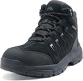 Men's Waterproof Hiking Boots Lightweight Comfortable Leather Mid Ankle Outdoor Trekking Boot