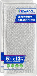 Microwave Filter Replacement 5.78" x 12.91" Fits W10208631A Whirlpool Microwave Filter - Aluminum Mesh Screen Grease Filters - Freshens and Filters Kitchen Air in Over the Range Oven Vent Fan (2-Pack)