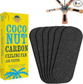 Ceiling Fan Filters for Blades, Ceiling Fan Filter, Unscented Activated Coconut Shell Carbon Ceiling Fan Air Filter-Easy-Stick Ceiling Fan Air Filters, Universal Ceiling Fan Blade(6 Pack)