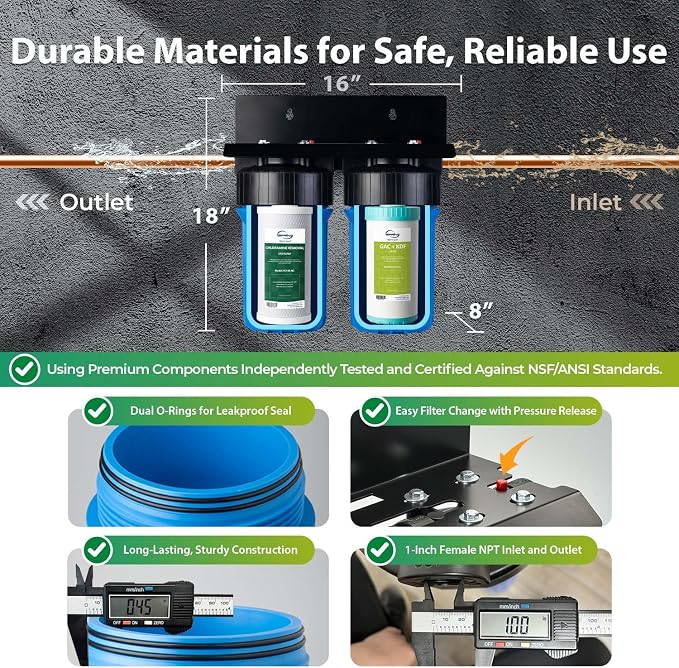 iSpring WGB21B-KSNC Whole House Water Filter System, SGS-Tested to Remove up to - Image 5