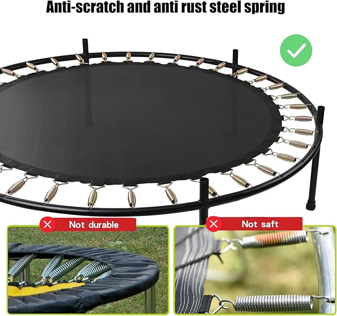 Kids Trampoline with Safety Enclosure Net - 5FT Trampoline for Toddlers Indoor and Outdoor - Parent-Child Interactive Game Fitness Trampoline Toy Gift for Boys and Girls Age 1-8-FlexoryFit