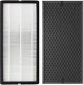XD6065 Activated Carbon & XD6075 True HEPA Replacement Filter, Compatible with Rowenta PU4020 Intense Pure Air Purifiers, 1 Carbon Odor Eliminator & 1 True HEPA Allergen Remover