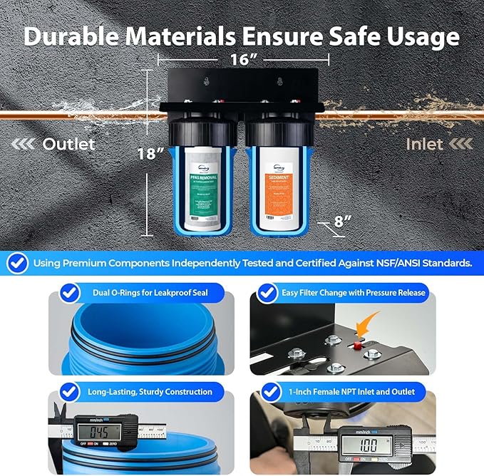 iSpring PFAS Whole House Water Filter System, SGS-Tested to Remove up to 99% - Image 4