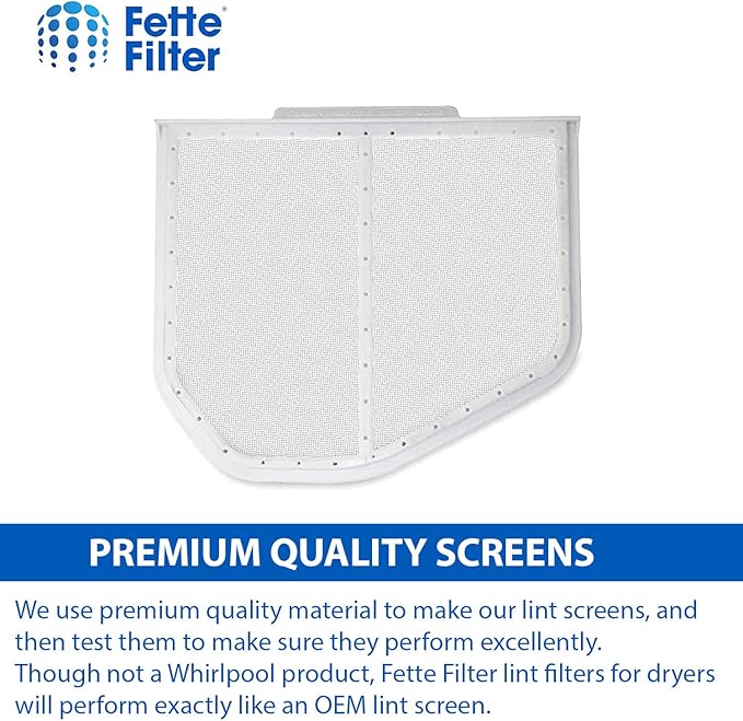W10120998 Dryer Lint Screen Filter Replacement Part Compatible with Whirlpool Kenmore Maytag Roper Dryers - Replaces W10049360 PS1491676 8066170 W10049370 AP3967919 W10596627 2 QTY