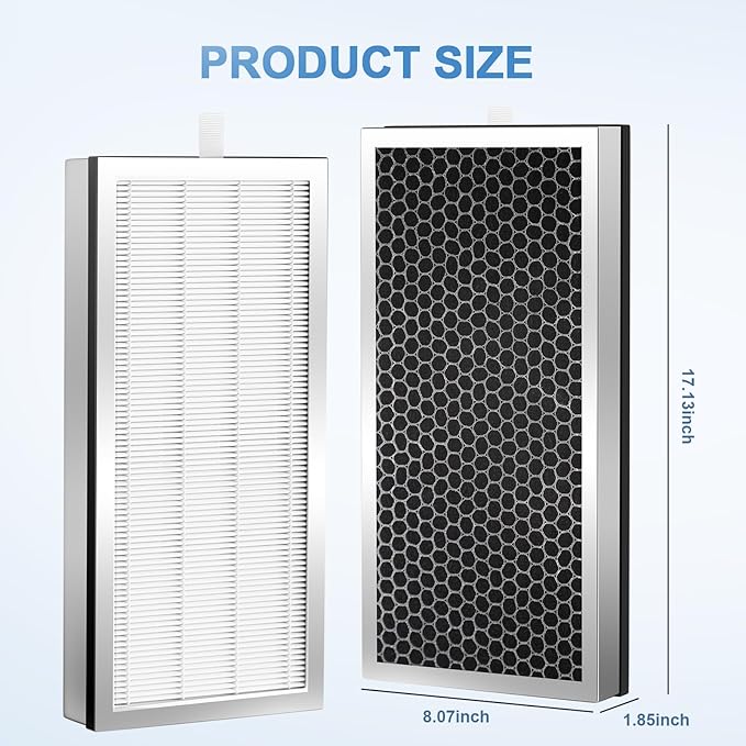 Replacement Filter 2 Pack Compatible with 40 Series Air Purifier,3-in-1 Filters, Contains H13 HEPA & Activated Carbon