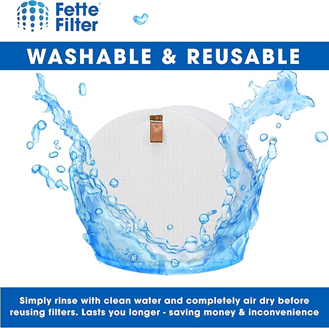 Fette Filter - AZ2002 Complete Filter Kit Compatible with Shark Vertex DuoClean PowerFin Upright Vacuum AZ2000 AZ2002 AZ2000W Compare to Part # XHFAZ2000 & XFFKAZ2000 (2 Hepa & 2 Foam Sets)