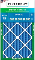 Filterbuy 16x25x4 Air Filter MERV 13 (MPR 1900) Health Defense Replacement (1-Pack), Electrostatic Pleated HVAC AC Furnace Filters, Made in USA (Actual Size: 15.50 x 24.50 x 3.63)