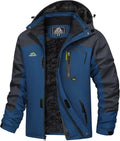 MAGCOMSEN Men's Winter Coats Water Resistant Ski Snow Jacket Warm Fleece Jacket Parka Raincoats With Multi-Pockets