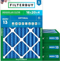 Filterbuy 16x20x4 Air Filter MERV 13 Optimal Smoke & Allergy Defense, by Filterbuy