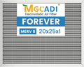 20x25x1 HVAC Furnace Air Filter, Lasts a Lifetime, Washable, Merv 8, the Last HVAC Filter You Will Ever Buy, Breathe Safely at Home or in the Office