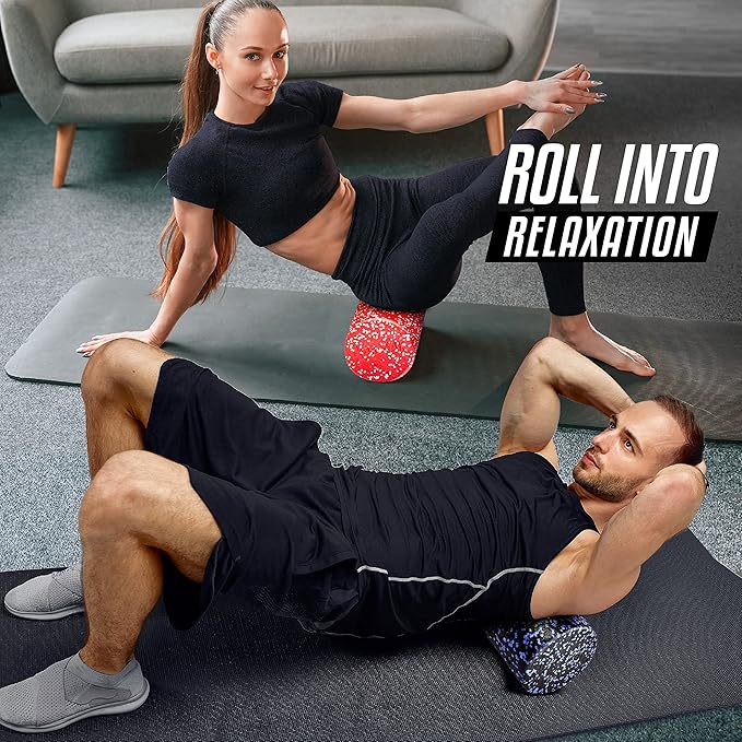 Yes4All High-Density EPP Round Back Roller Foam, Exercise Foam Roller for Yoga, Pilates & Stretching - 12, 18, 24, 36 inch-FlexoryFit