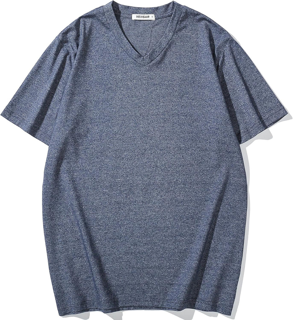 VEIISAR Premium V Neck T Shirts for Men - Modern Fitted Tees Vneck Undershirts