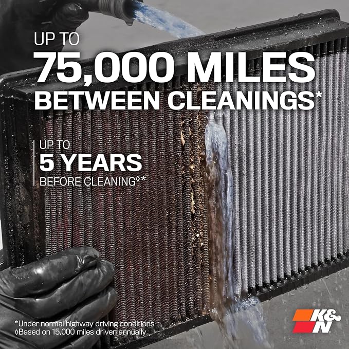 K&N Engine Air Filter: Increase Power & Towing, Replacement Air Filter: - Image 6