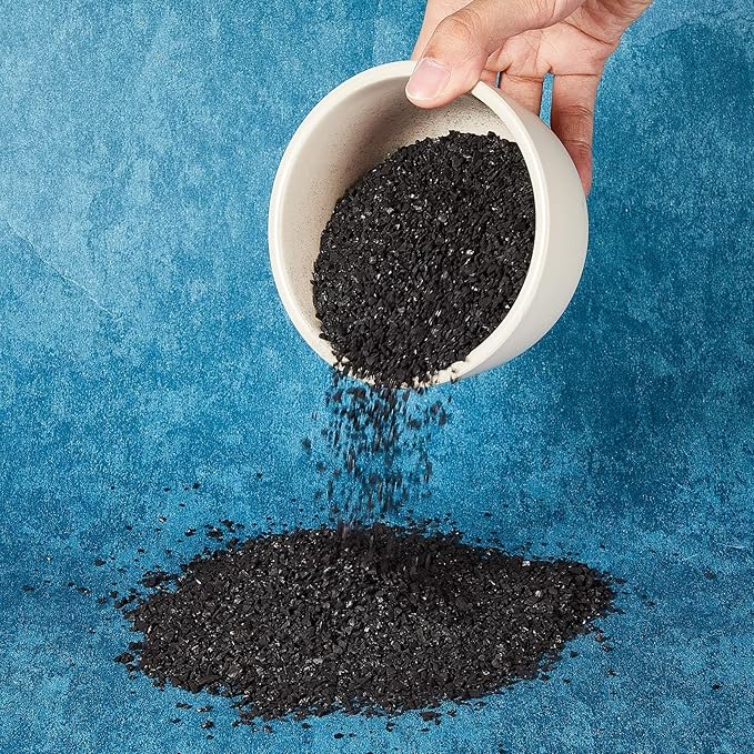 Timgle 25 Lbs Bulk Water Air Filter Activated Charcoal Coconut Hull Granular Activated Carbon 10-18 Mesh Water Distiller Charcoal Filters Media for Filtration