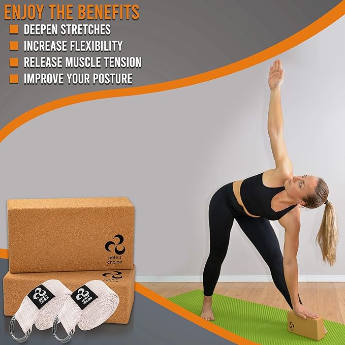 2-PACK or 5-PACK Yoga Exercise Adjustable Straps 8Ft | BONUS eBook | with Durable D-Ring For Pilates & Gym Workouts | Hold Poses, Stretch, Improve Flexibility & Maintain Balance-FlexoryFit