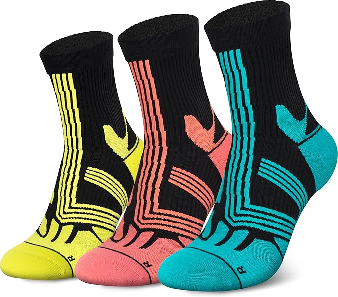Hylaea Quarter Athletic Running Socks No Blister, Cushion Moisture Wicking Socks for Cycling Sport-FlexoryFit