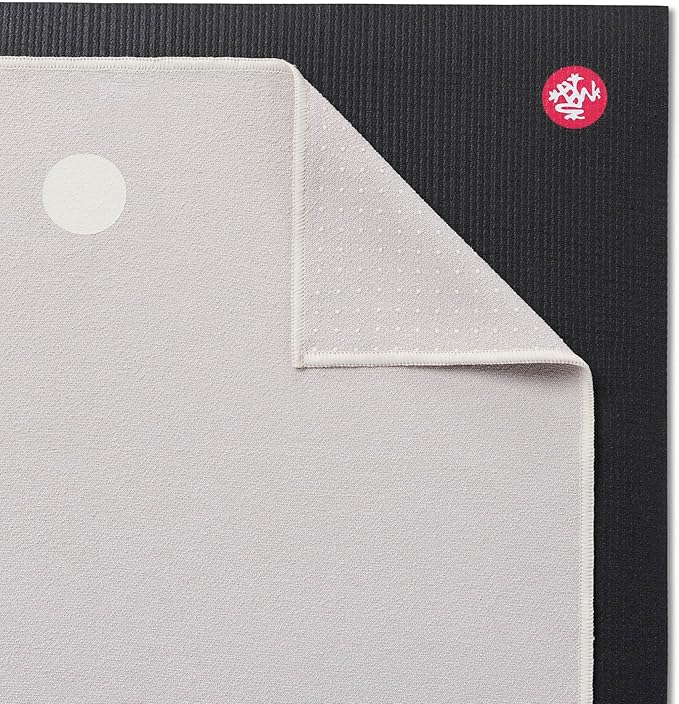 Manduka Yogitoes Yoga Towel – Rubber Grip Dots Non-Slip Bottom, Quick Dry Fitness Towel for Hot Yoga, Pilates, Exercise-FlexoryFit