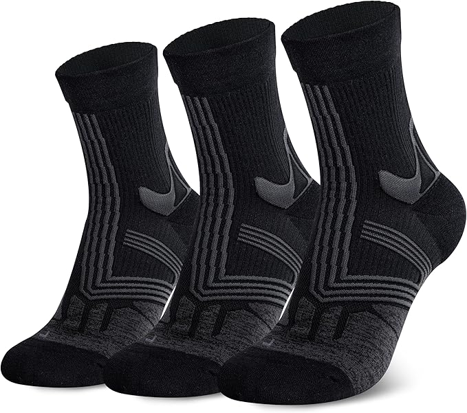 Hylaea Quarter Athletic Running Socks No Blister, Cushion Moisture Wicking Socks for Cycling Sport-FlexoryFit