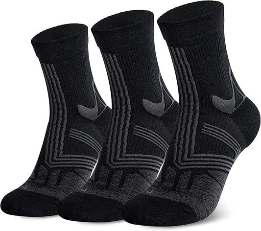 Hylaea Quarter Athletic Running Socks No Blister, Cushion Moisture Wicking Socks for Cycling Sport-FlexoryFit