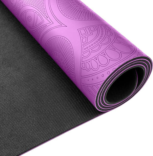 Clever Yoga Liquid Balance Thick Yoga Mat - Pro Exercise Yoga Mat with Non-Slip Surface for Home Gym, Earth-Friendly & Recyclable Pilates and Workout Pad Women & Men, 4.5 mm-FlexoryFit