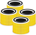 Core 300 Pet Care Replacement Filter for LEVOIT Core 300, Core 300S and Core 300-P Air Purifier, 3-in-1 H13 True HEPA Filter Replacement, Compared to Part # Core 300-RF-PA, 4 Pack, Yellow