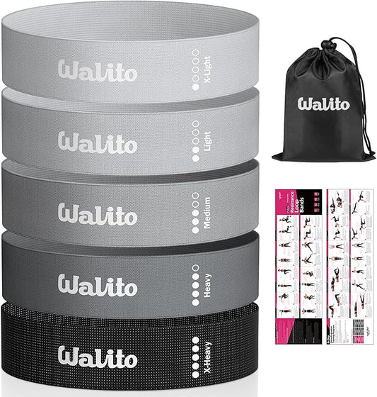 Fabric Resistance Bands for Working Out - Booty Bands for Legs -Glutes Training for Women and Men - Exercise Bands for Squats, Yoga, Physical Therapy -Home Gym Fitness-FlexoryFit