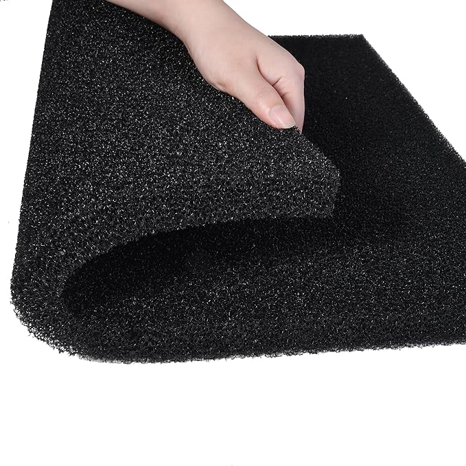 Hipanda 2 Pack Aquarium Bio Filter Sponge Pad 20"x20"x1",20PPI, Bio Filter Media Foam Pad Sponges, Cut-to-Size Open Cell Foam Sheet for Fish Tank