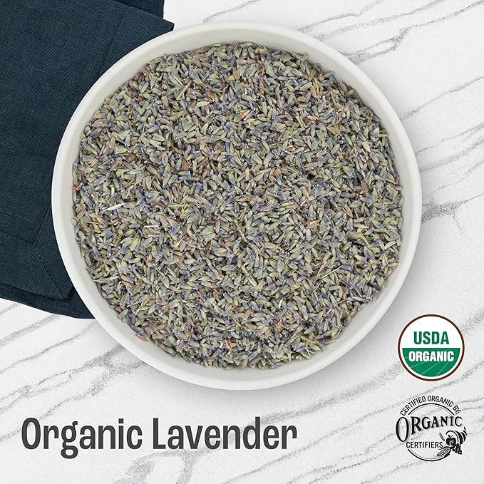 J MAC BOTANICALS, Organic Lavender Flower (4 oz), Dried Lavender Flowers, Buds, Manufactured in The USA-FlexoryFit
