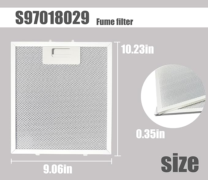 Range Hood Grease Filter Replacement S97018029 10.25x9x0.35Inch 5 Layer Mesh Hood Vent compatible with Broan B5 Series (2pack) replacement parts for range hoods