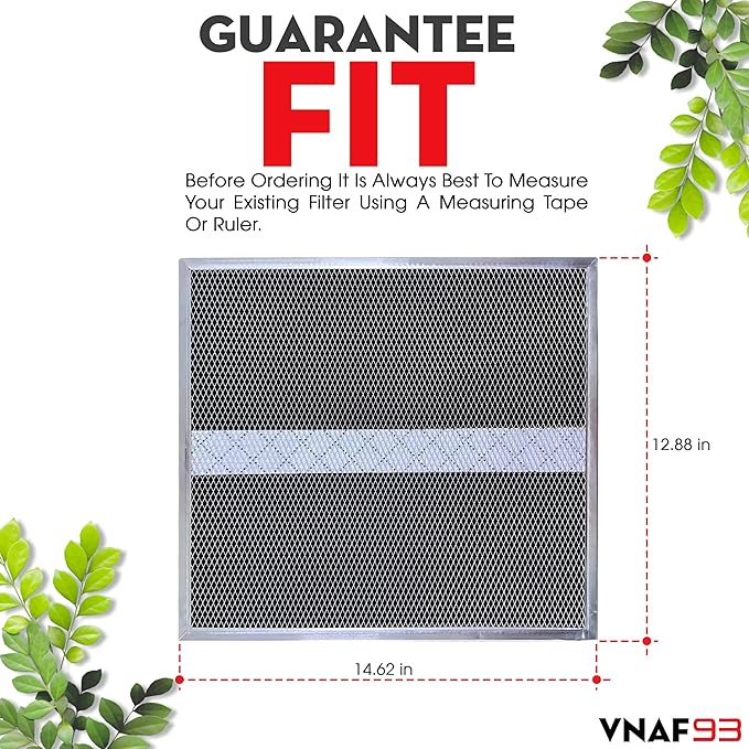 Upgraded For HPF30 Broan Range Hood Filters, Compatible With Broan Charcoal Filter HPF 30, Charcoal Filter 99010308 S97020466, 14.6” x 12.8” x 0.14” Traps Odors Type XC - 2 Pack