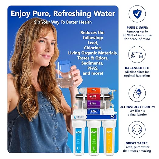 Express Water ROALKUV10MBN 11-Stage Alkaline Under Sink Reverse Osmosis Water - Image 3