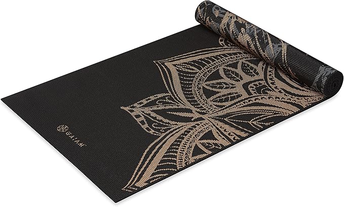 Gaiam Yoga Mat - Premium 6mm Print Reversible Extra Thick Non Slip Exercise & Fitness Mat for All Types of Yoga, Pilates & Floor Workouts (68" x 24" x 6mm Thick)-FlexoryFit