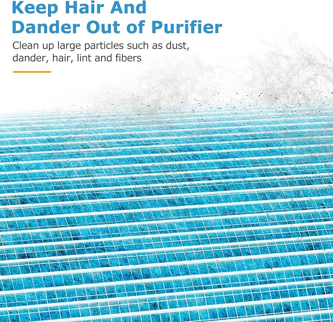 2 Pack MK-D05 Air Filter Replacement for A-EVE MK-D05 Air Purifiers, 4-in-1 High-Efficiency Filter - Standard Version, Blue