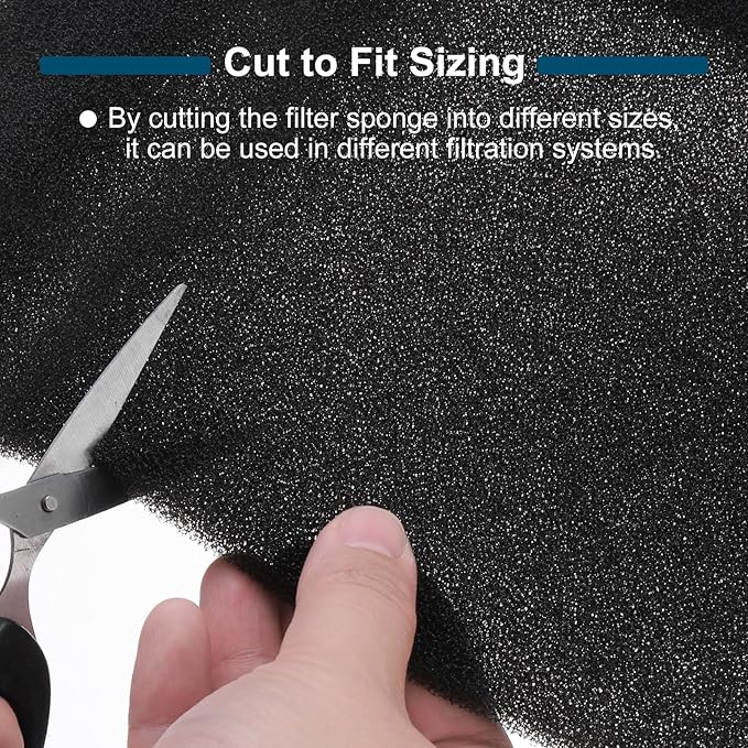 PATIKIL 39" x 20" x 0.8" Air Conditioner Filter Replacement, Washable Reusable Cut to Fit Foam Filter Air Filter for RV AC Vent Window Purifiers Computer, 40PPI