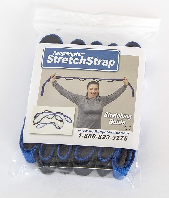 RangeMaster Stretch Strap with Exercise Guide│ Versatile Multi-Loop Strap Perfect for Yoga, Pilates, and Physical Therapy │ Portable │ Helps Improve Flexibility-FlexoryFit