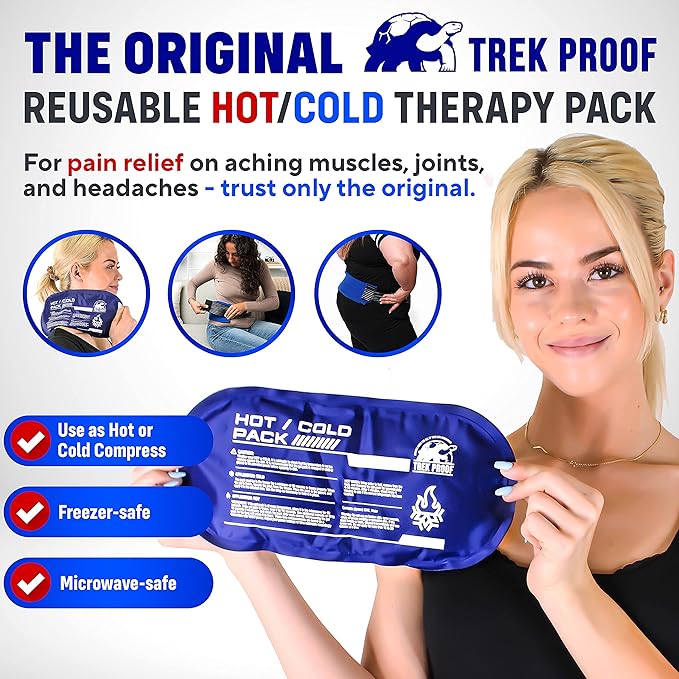 Ice Pack (3-Piece Set) – Reusable Hot and Cold Therapy Gel Wrap Support Injury Recovery, Alleviate Joint and Muscle Pain – Rotator Cuff, Knees, Back & More (3 Piece Set - Large)-FlexoryFit