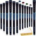 SAPLIZE Golf Grips Set of 13, Bundle with Tape or Full Regripping Kit, Jumbo / Mid / Standard / Undersize, Women / Men Anti-slip Rubber Golf Club Grips, CC01 Series