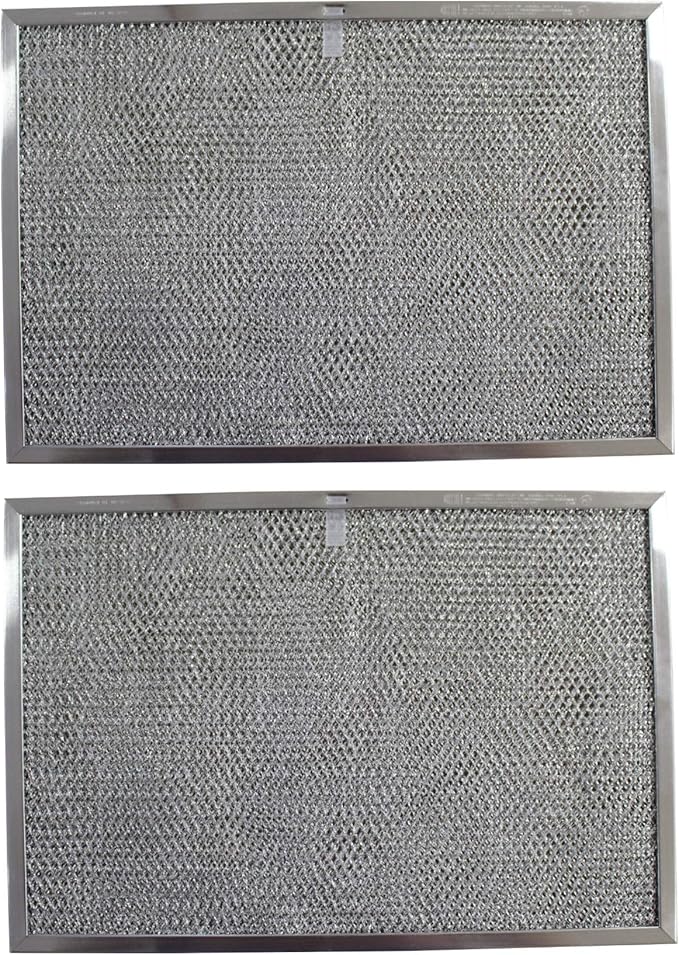 Filter Everything Replacement Aluminum/Carbon Range Hood Filter Compatible with GE WB20X9761, WB2X2892, RHP1102 – 11-7/16” x 17” x 3/8” (PT SS) – 2-Pack