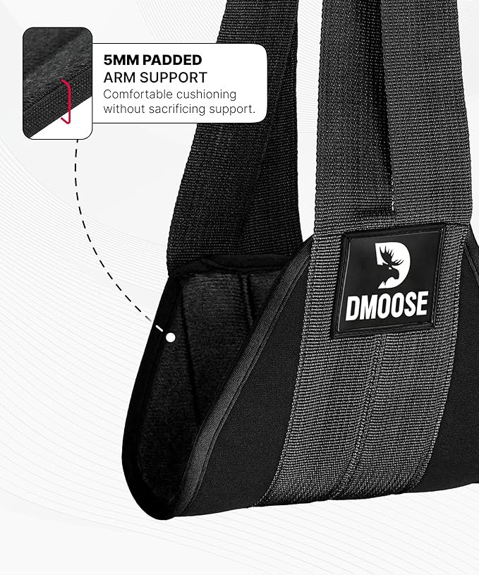 DMoose Fitness Hanging Ab Straps for Pull Up Bar & Core Strength Training - Soft Padded Exercise Straps for Ab Swing & Leg Raises, Hang Bar Strap with 2 Steel Carabiners - Abs Equipment for Home & Gym-FlexoryFit