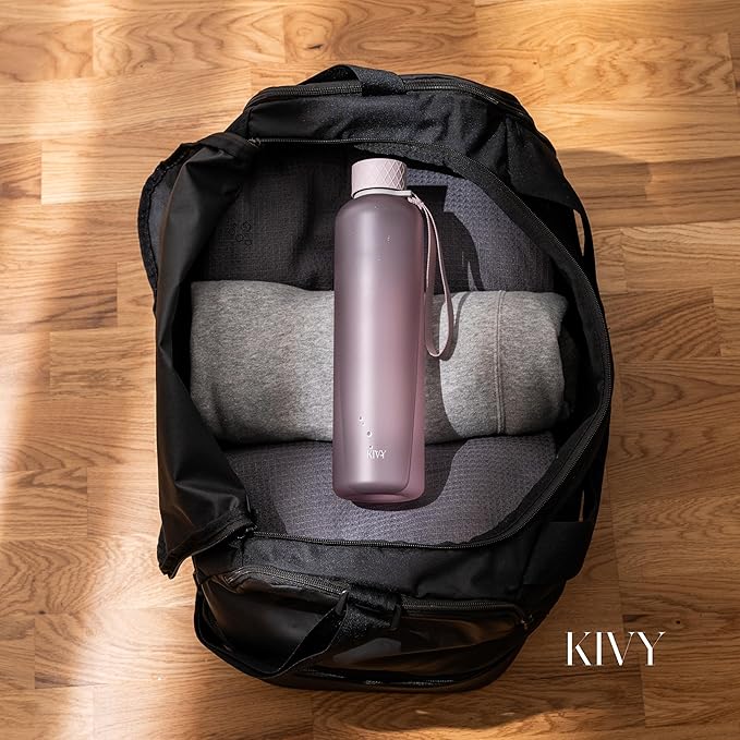 KIVY Slim Water Bottle 32oz [Lightweight & Shatterproof] - Reusable Tritan Water Bottle - Leak Proof Bottle for Women & Men - No Spill - Dishwasher Safe Water Bottle BPA Free-FlexoryFit