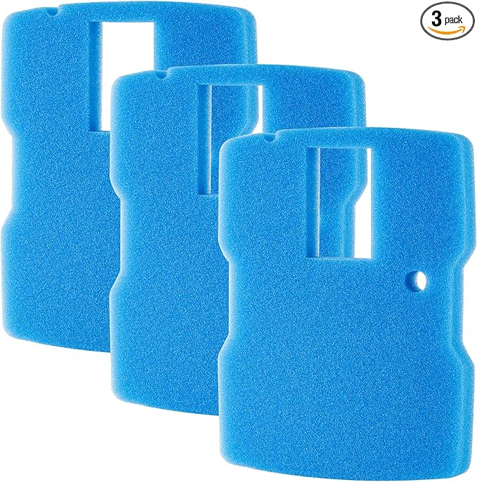 3PC Sponge Filter Pads, Pond Filter Pump Sponge Replacement for Sunsun 660 for GPH Fountain Pump, Replacement Media Pad CUF-6000 for VIVOHOME 530/660 for GPH Pond Fountain Pumps